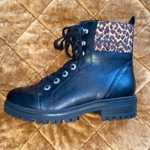 NINE WEST | Combat Boots | Cheetah Print